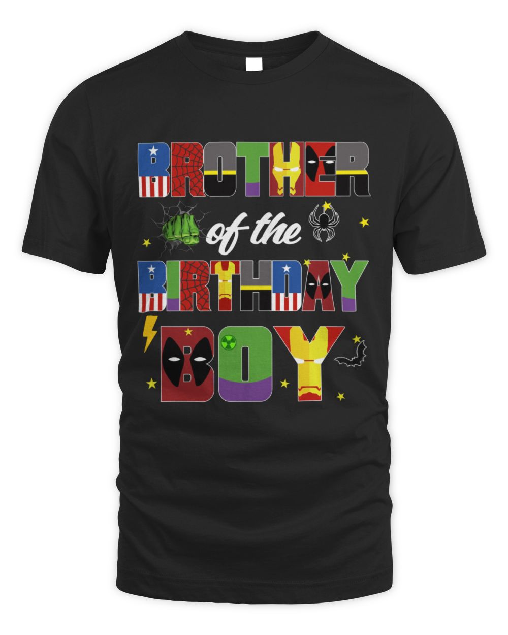 Brother Of The Barbie Birthday Boy Unisex Standard T-Shirt black s
