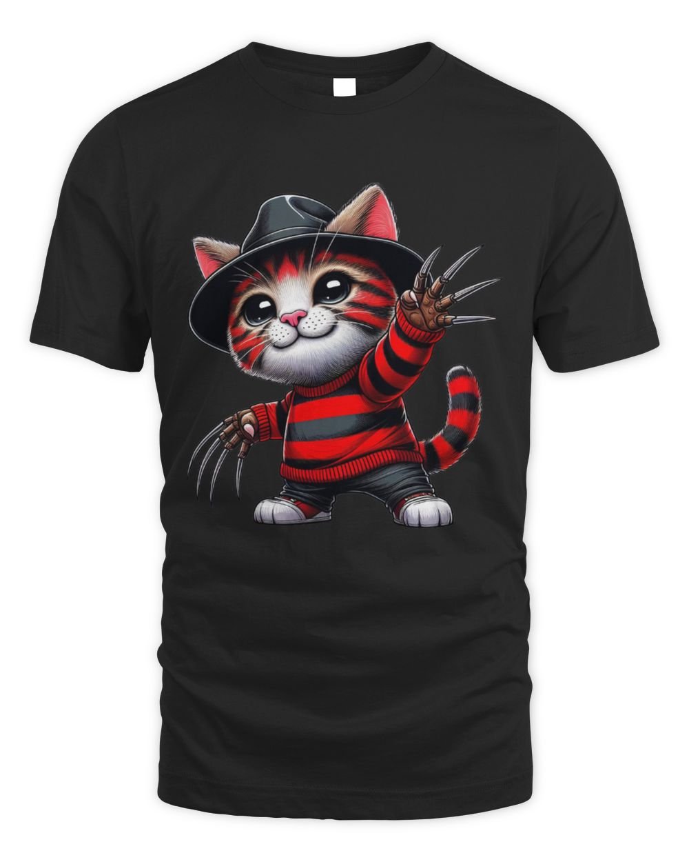 Halloween Funny Cat Unisex Standard T-Shirt black s