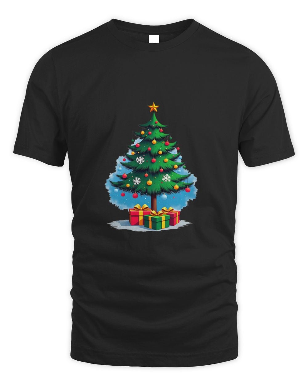 Christmas Tree Dream Unisex Standard T-Shirt black s