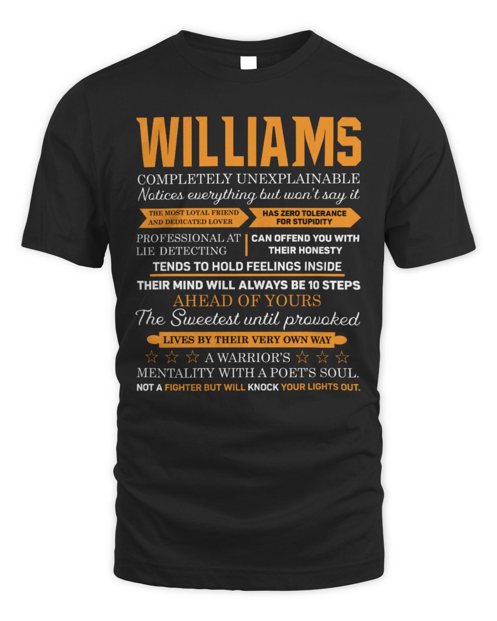 WILLIAMS-SDT1-N1-01 Unisex Standard T-Shirt black s