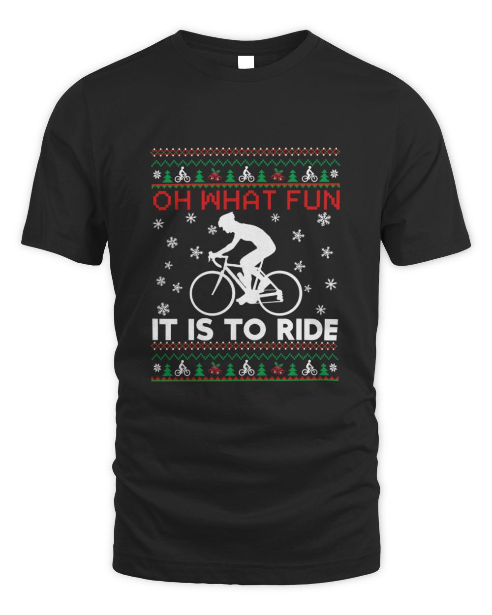 Oh What fun It is to ride xmas Unisex Standard T-Shirt black s