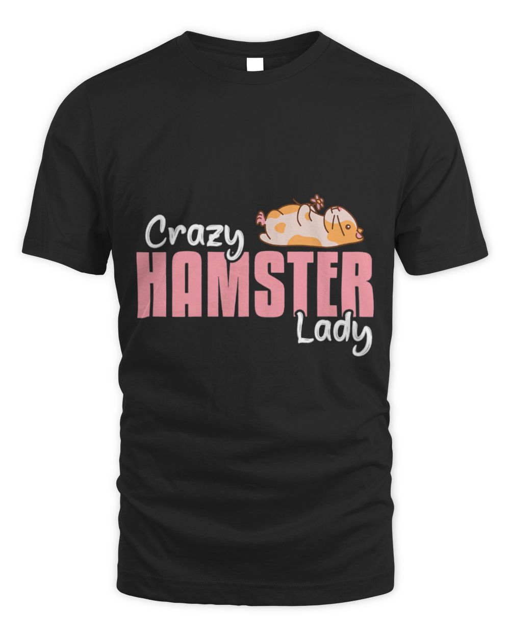 Hamster Pet Pet Animal Funny Cute Cages Ball Wheel Food 2 Unisex Standard T-Shirt black s