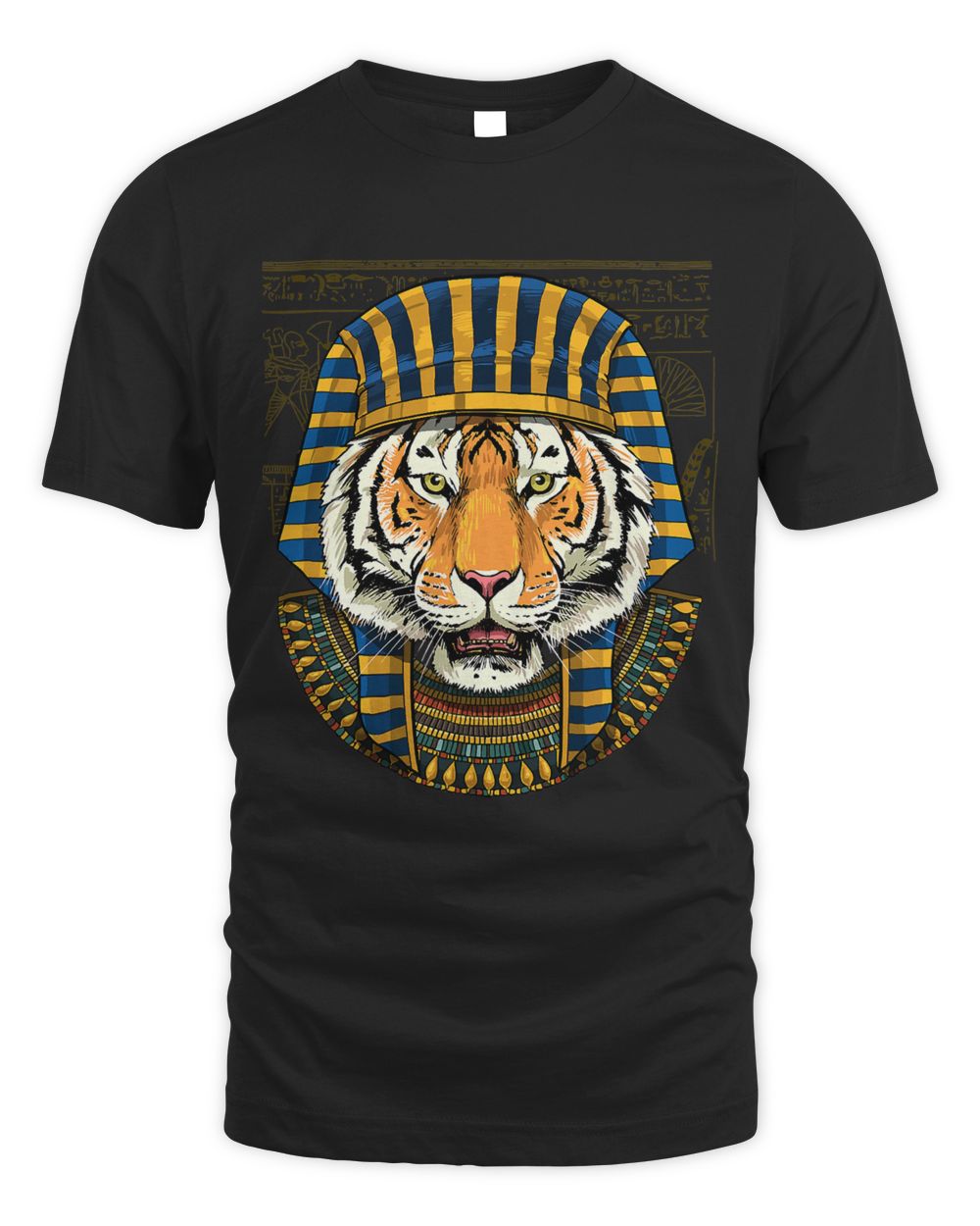 Tiger Egyptian Pharaoh Historian Archaeologist 60 Unisex Standard T-Shirt black 