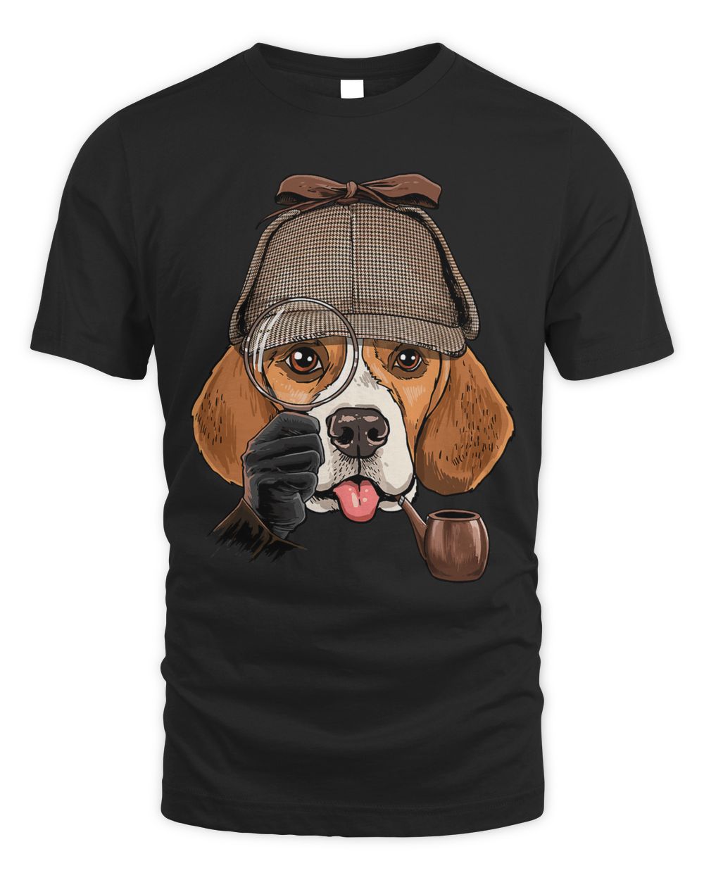 Beagle Detective Beagle Dog Lover 124 Unisex Standard T-Shirt black 