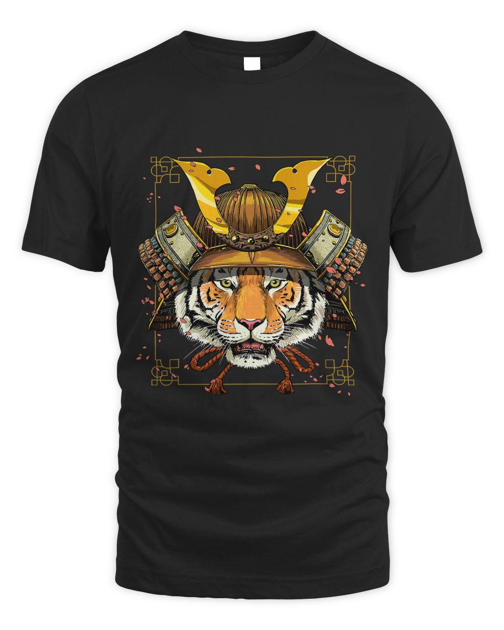 Samurai Tiger Warrior Samurai Lovers Gift For WomenMen 240 Unisex Standard T-Shirt black 