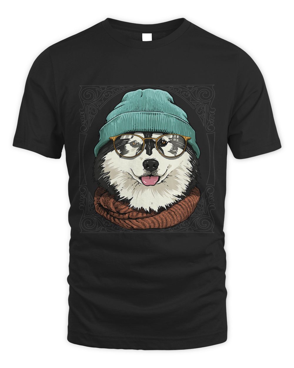 Hipster Alaskan Malamute With Glasses Dog Dog Lover 565