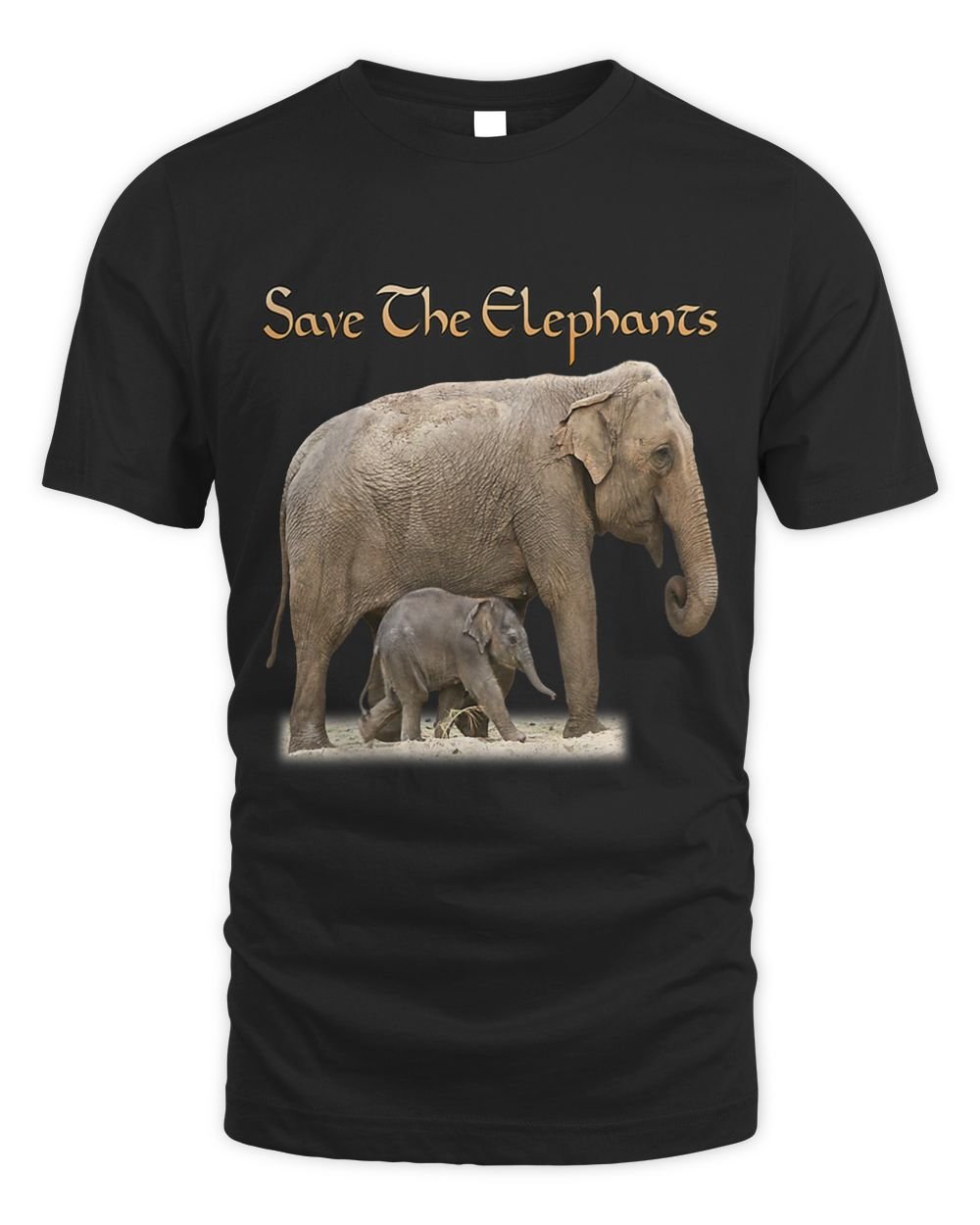 Save The Elephants 2 Unisex Standard T-Shirt black s