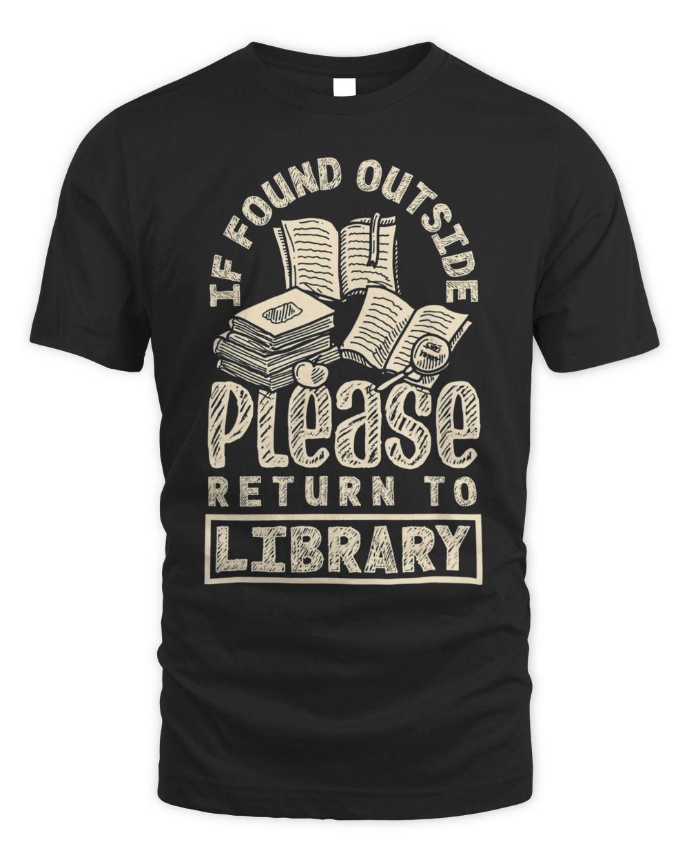 Archivist Library Technician Please Return To Library Unisex Standard T-Shirt black s