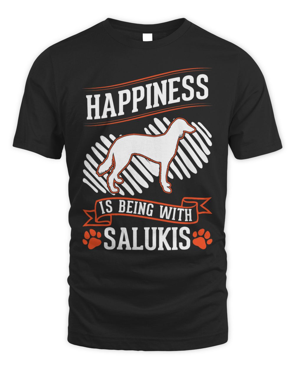 Happiness is being with Salukis T-Shirt Copy Unisex Standard T-Shirt black s