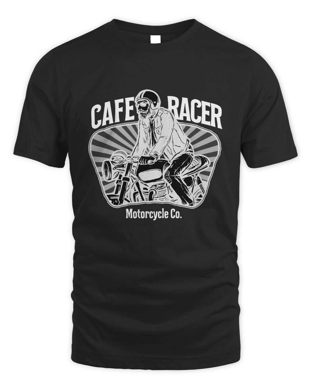 Men Cafe Racer Motorcycle Co Unisex Standard T-Shirt black s