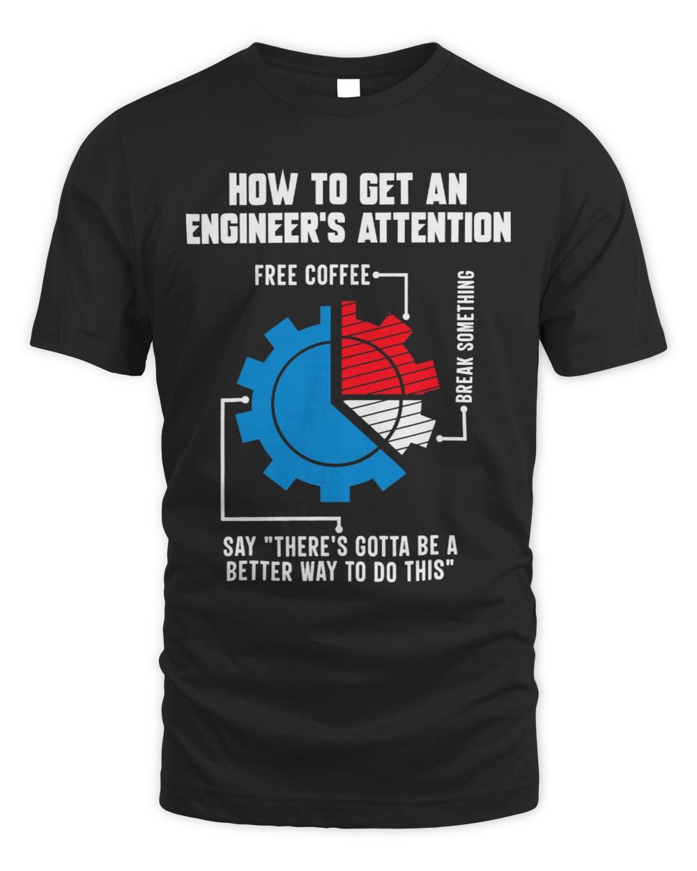 How To Get An Engineers Attention Funny Engineering Unisex Standard T-Shirt black s