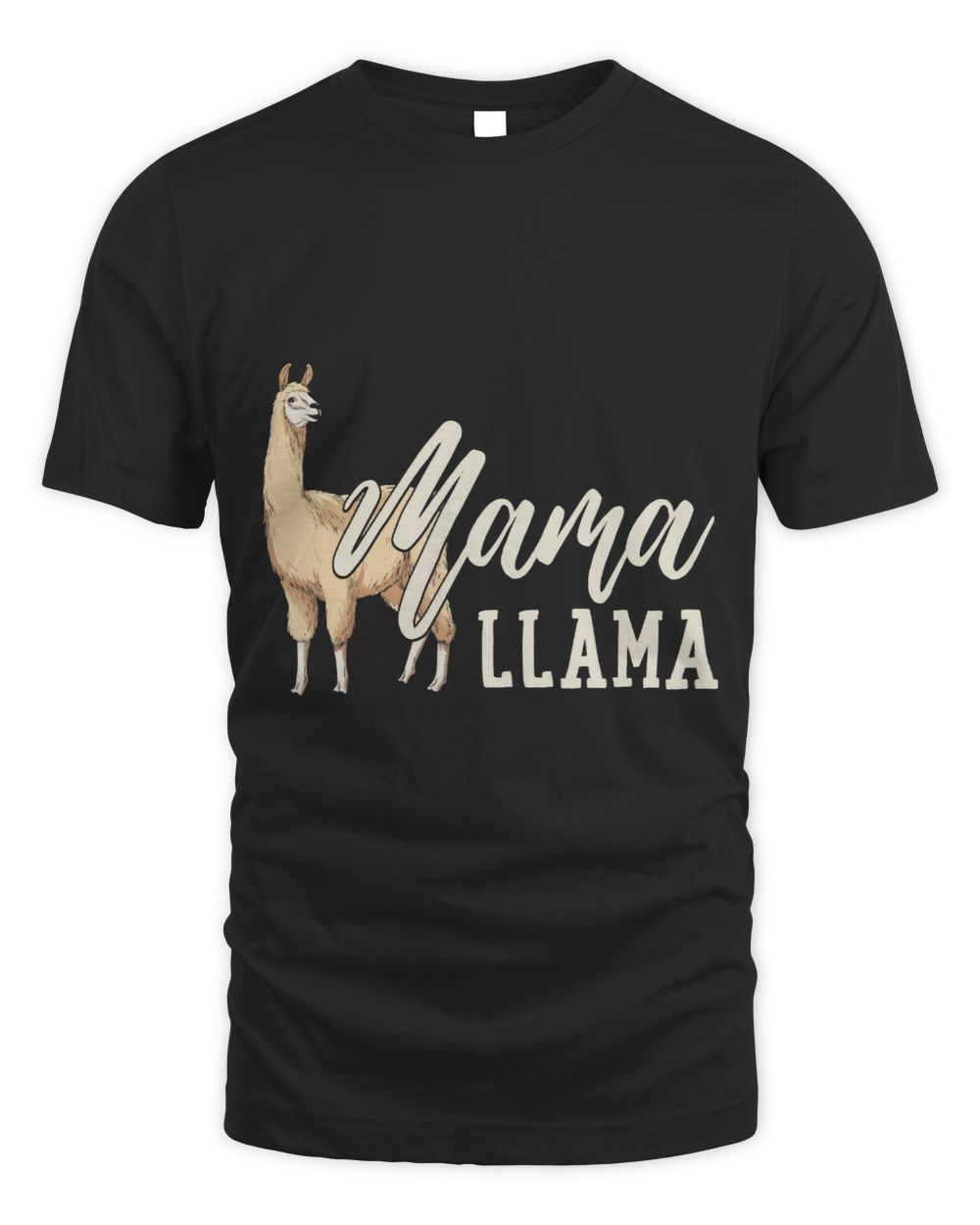Llama Mama Mom Unisex Standard T-Shirt black s