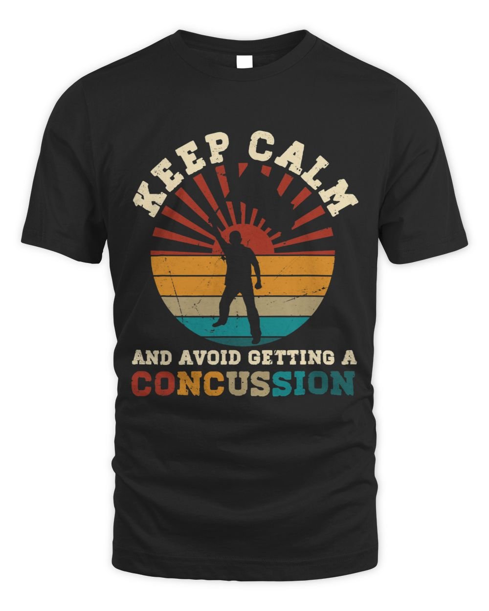 Keep Calm & Avoid Getting A Concussion Funny Color Guard Unisex Standard T-Shirt black s