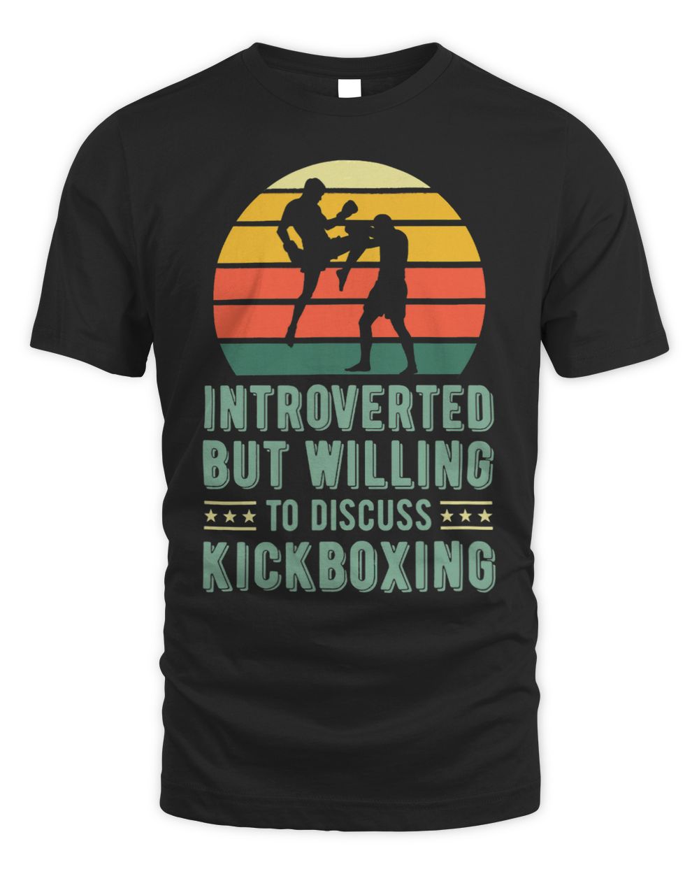 Introverted But Willing To Discuss Kickboxing Unisex Standard T-Shirt black s