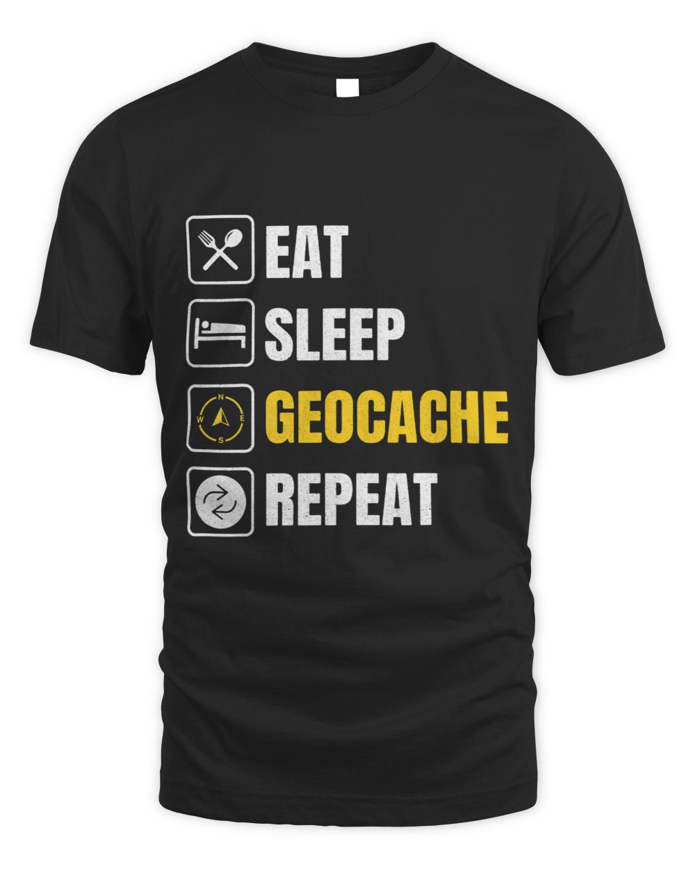 Geo Cashing Geocahing Geocacher Geocache Geocaching 2 Unisex Standard T-Shirt black s