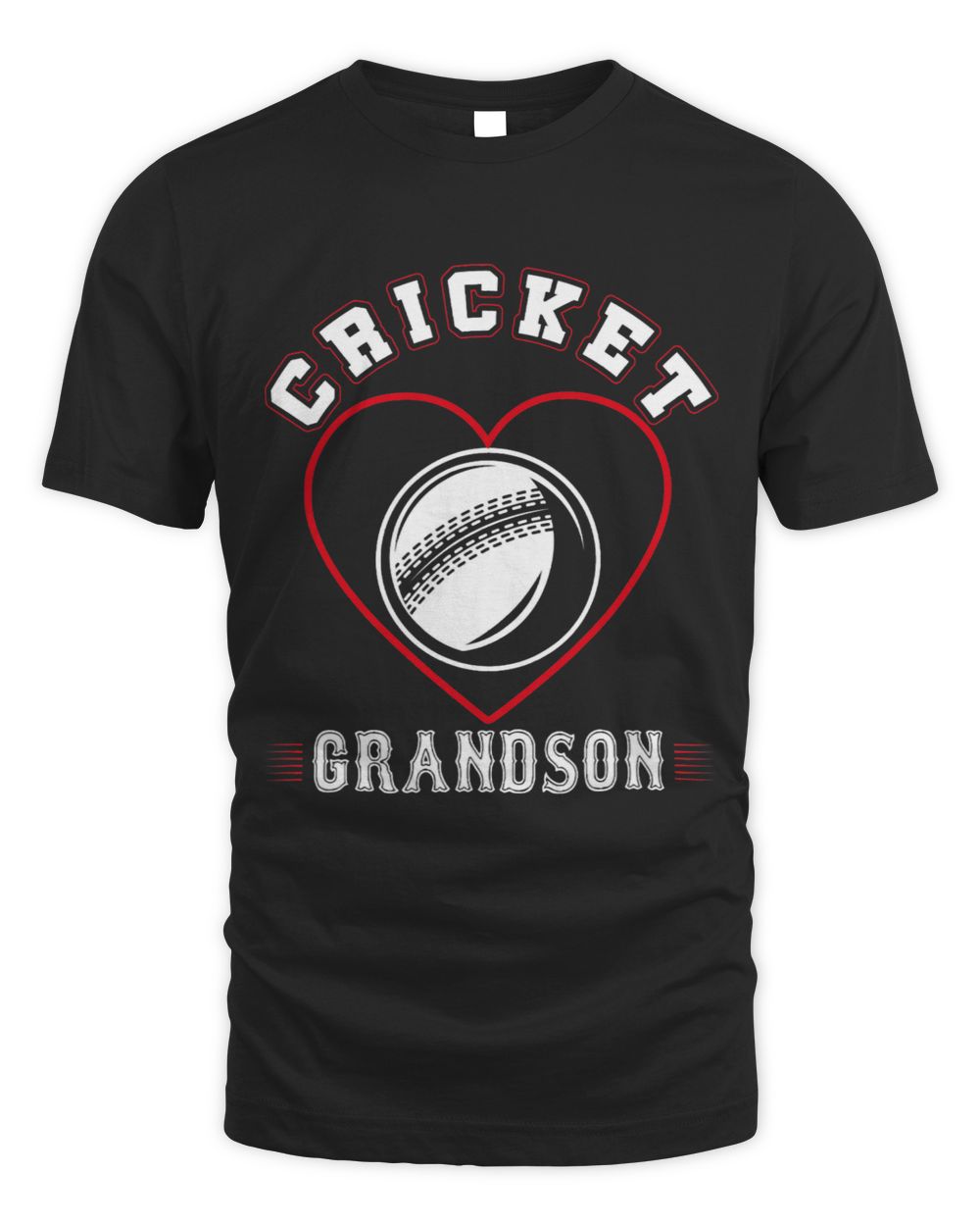 Grandson Cricket Gifts Funny Fathers Day Sports Lover Boys Unisex Standard T-Shirt black s