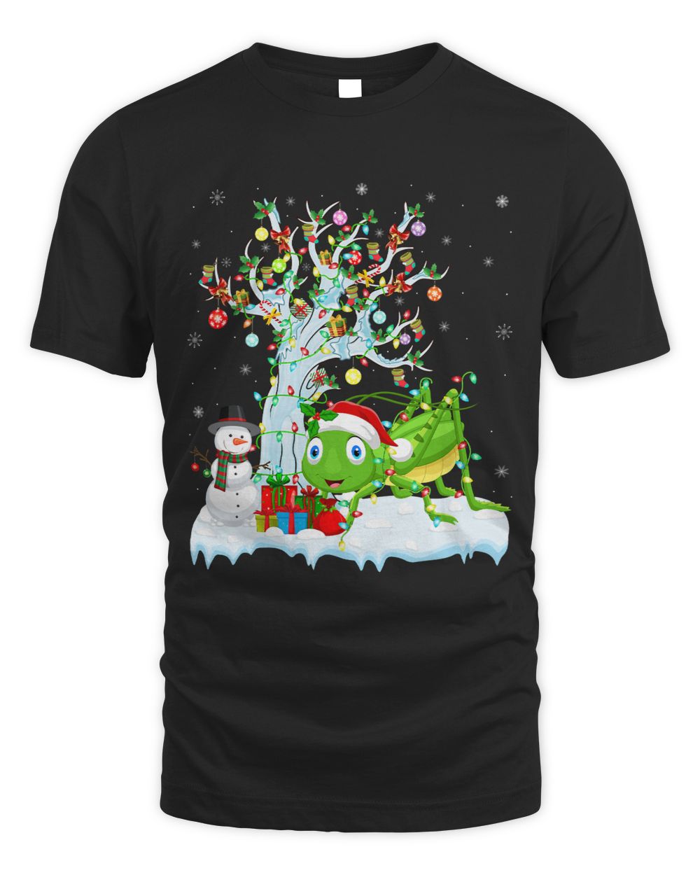 Grasshopper Xmas Element Tree Lighting Grasshopper Christmas 30 Unisex Standard T-Shirt black s