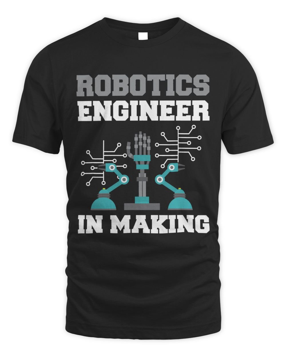 Vintage Robotics Engineer In Process Robot Making Lover Gift Unisex Standard T-Shirt black s