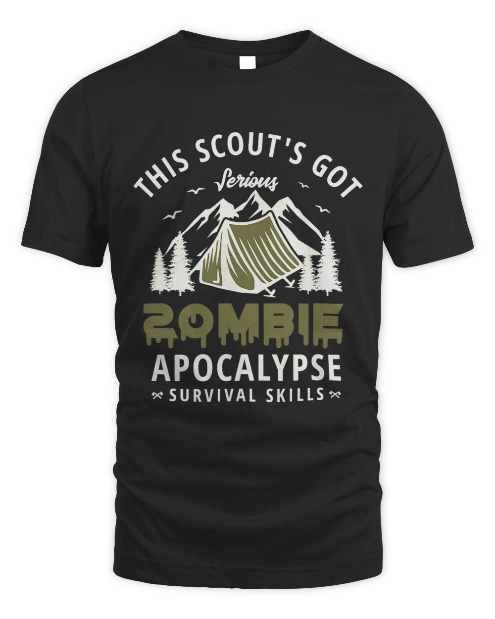 This scouts git serious zombie apocalypse Scouts Scouting Unisex Standard T-Shirt black s