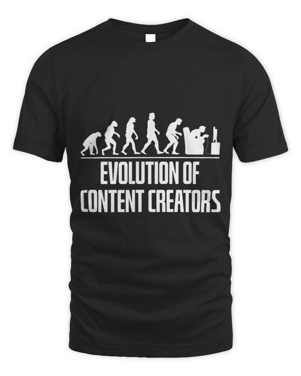 Evolution of Video Content Creator Unisex Standard T-Shirt black s