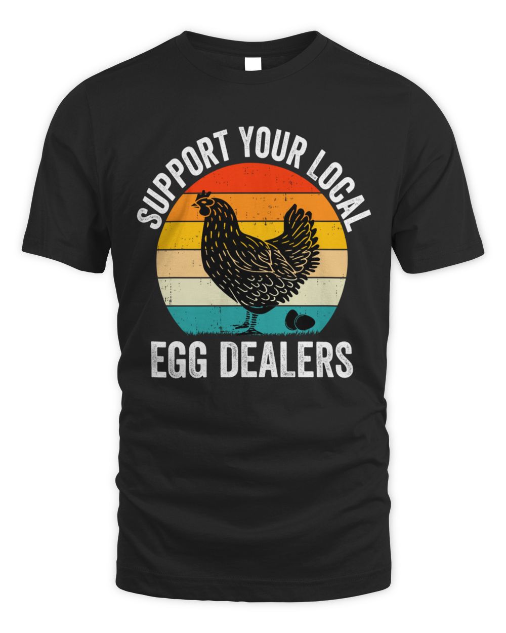 Support Your Local Egg Dealers Unisex Standard T-Shirt black s