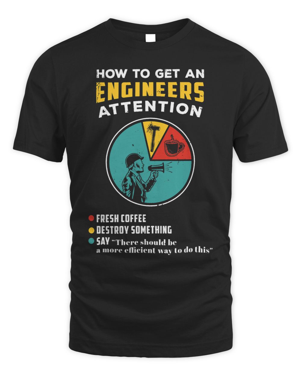 How To Get An Engineers Attention Unisex Standard T-Shirt black s