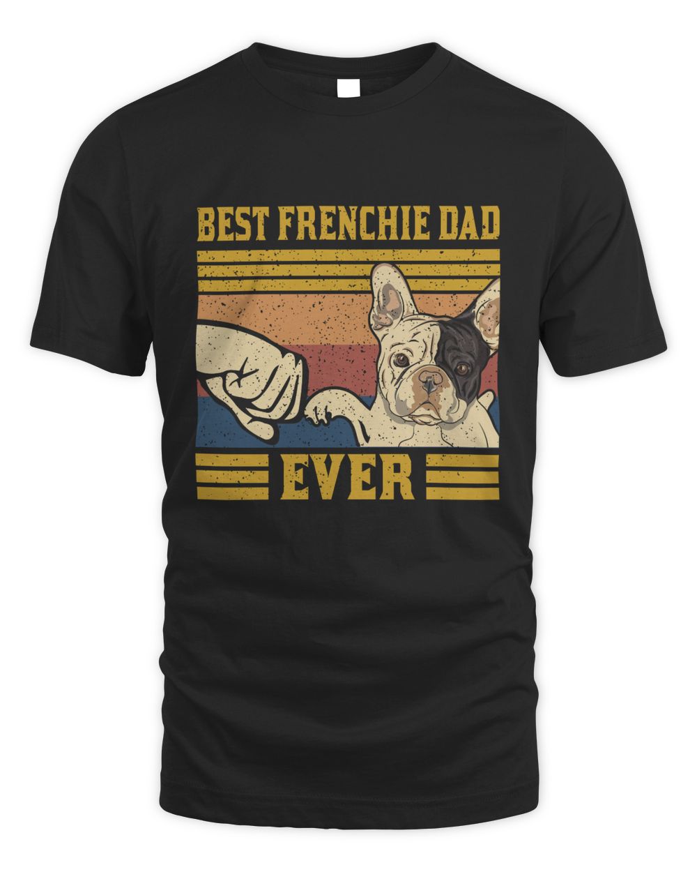 Best Frenchie Dad Ever Unisex Standard T-Shirt black s