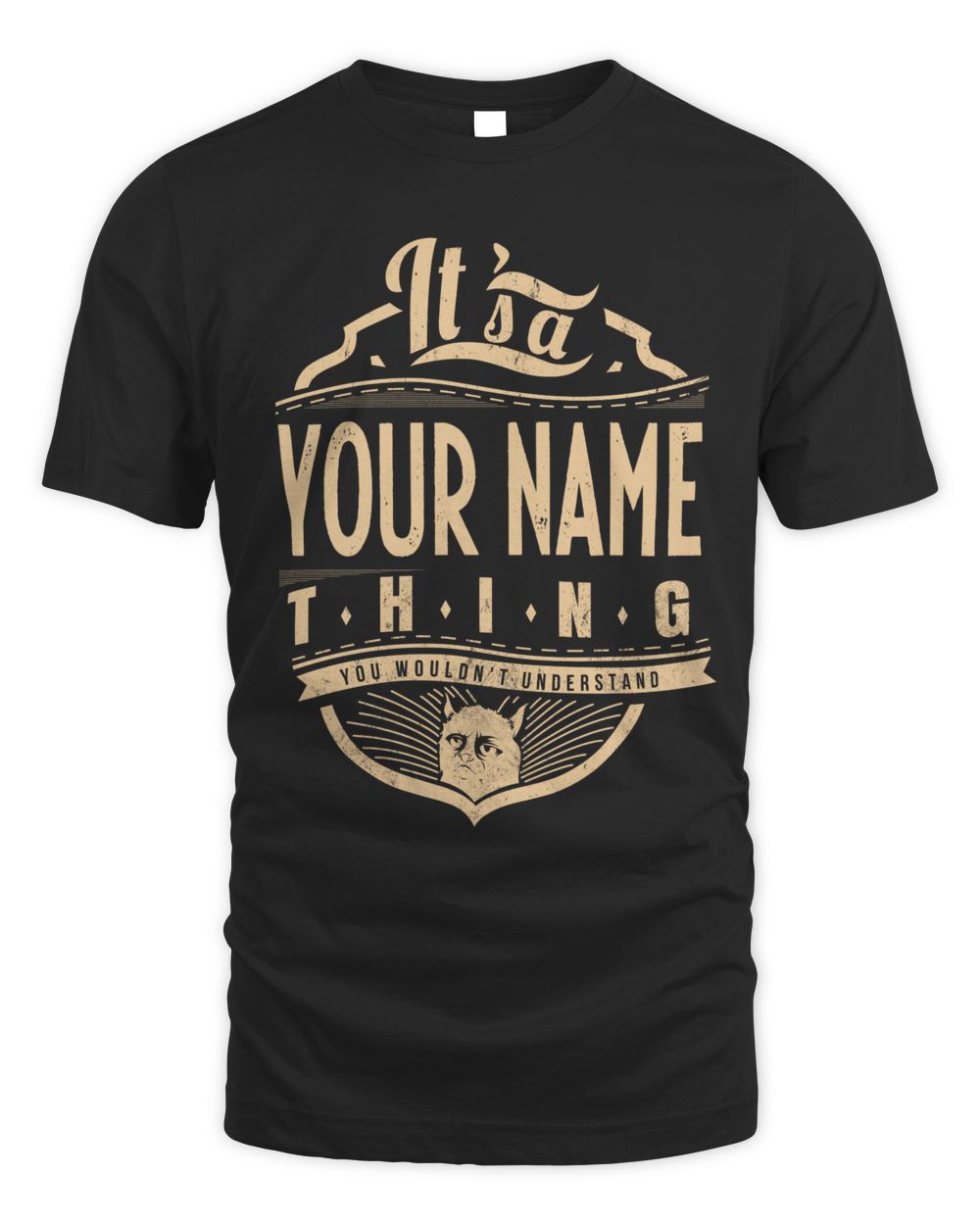 IT IS A/AN - YOUR NAME THINGG Unisex Standard T-Shirt black s
