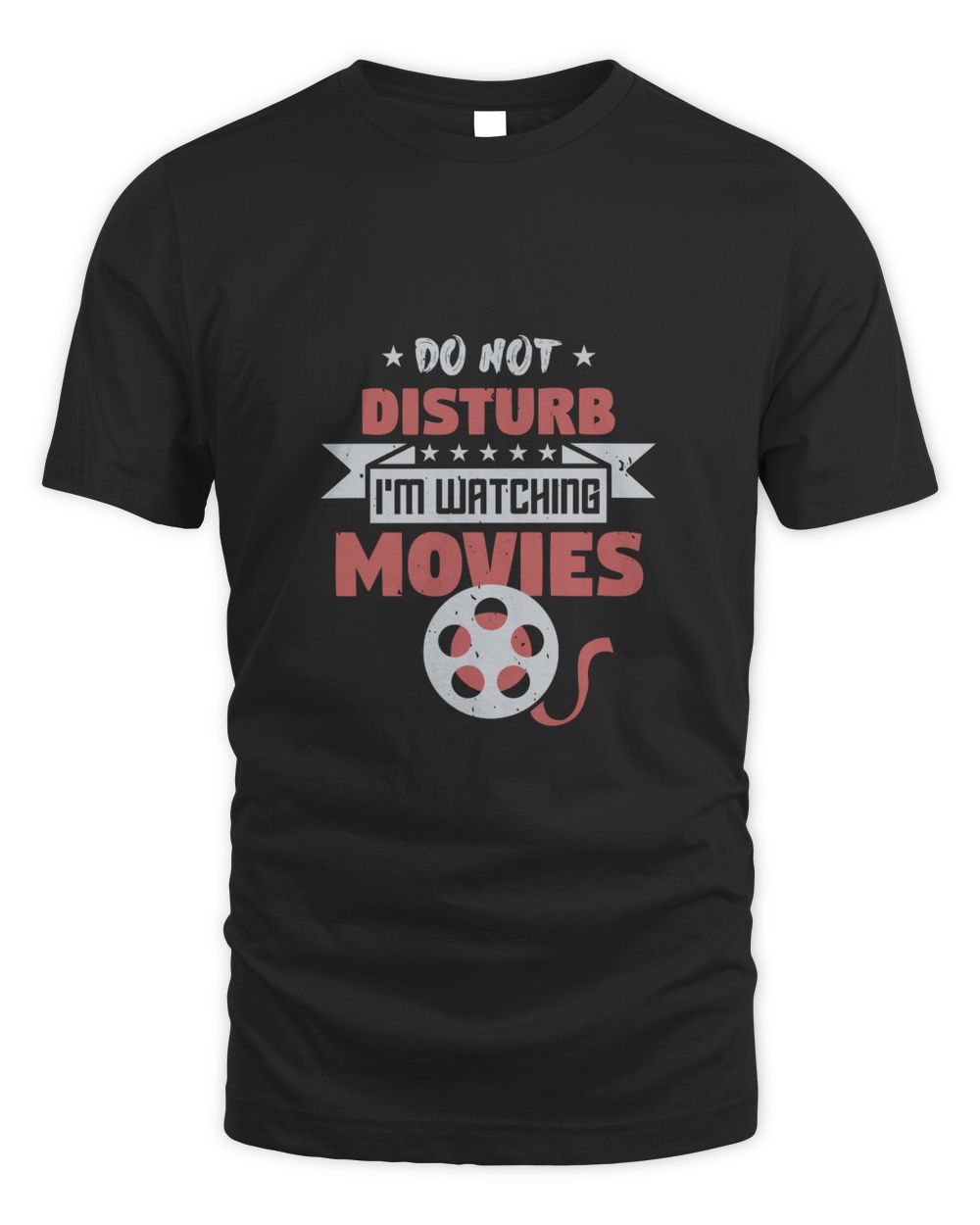 do not disturb i'm watching movies-01 Men's Standard T-Shirt black s
