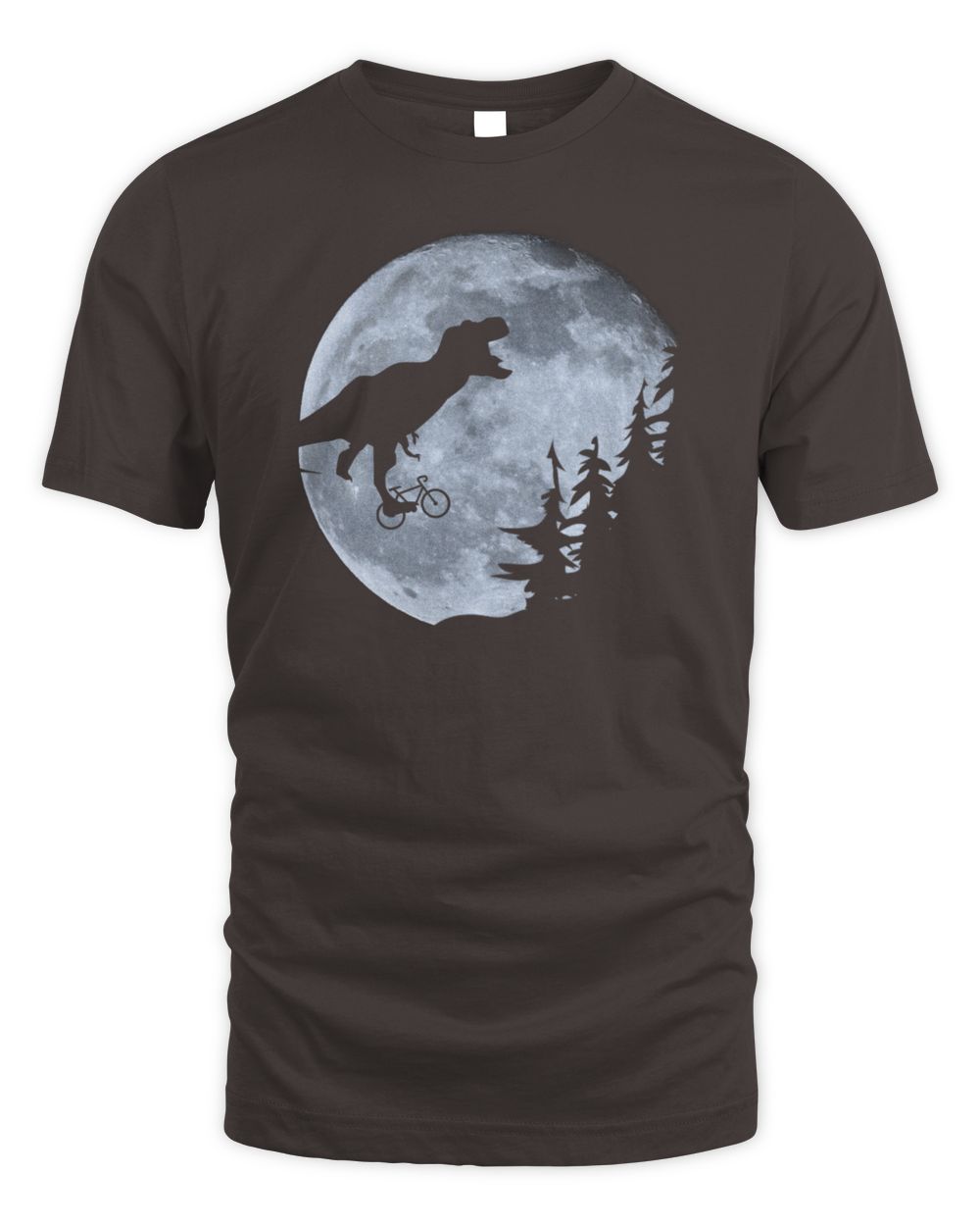 T-Rex Riding To The Moon: An Epic Adventure Awaits! Unisex Standard T-Shirt dark-chocolate s
