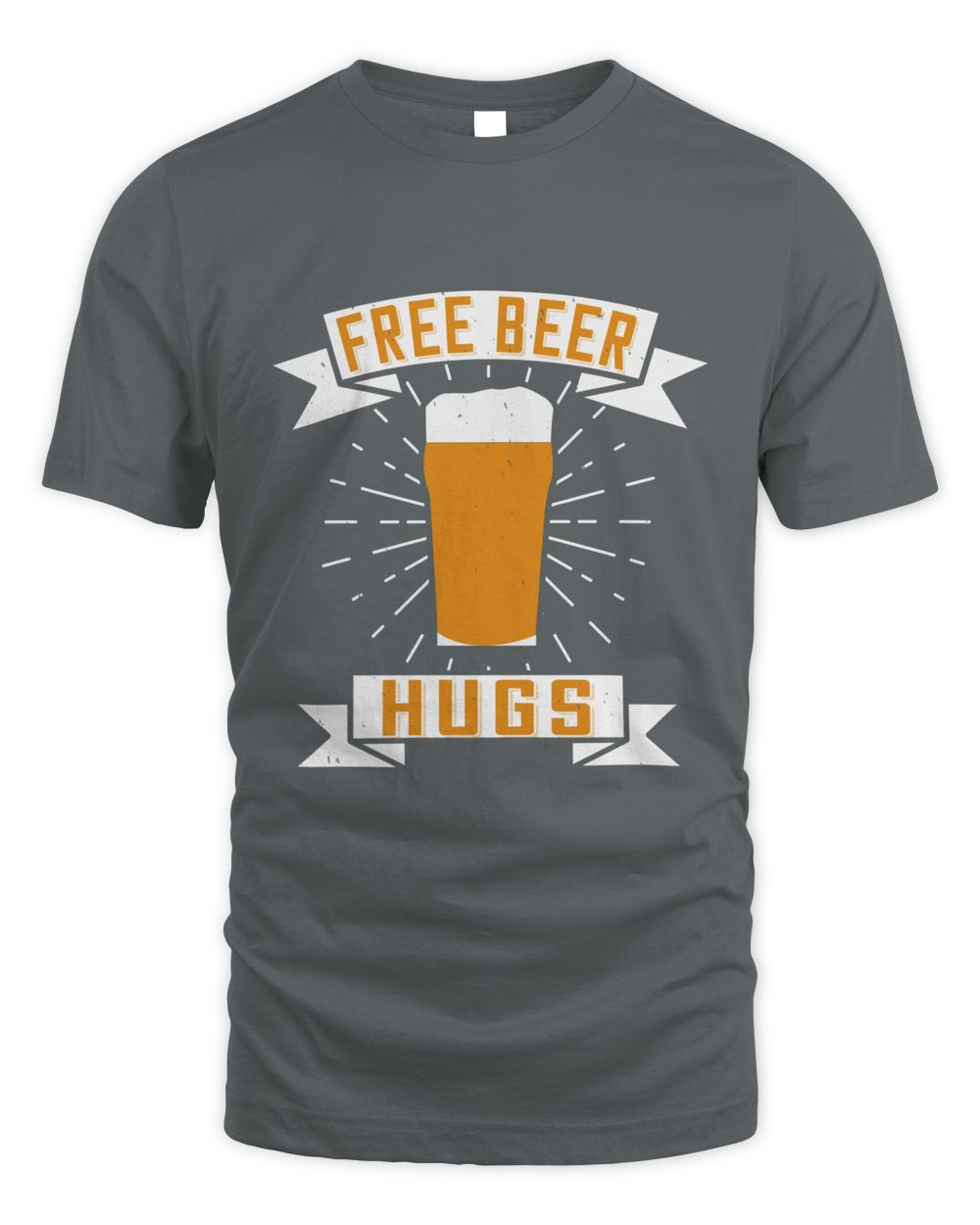 Free Beer Hugs Beer Shirt For Beer Lover With Free Shipping, Great Gift For Fathers Day Unisex Standard T-Shirt charcoal 