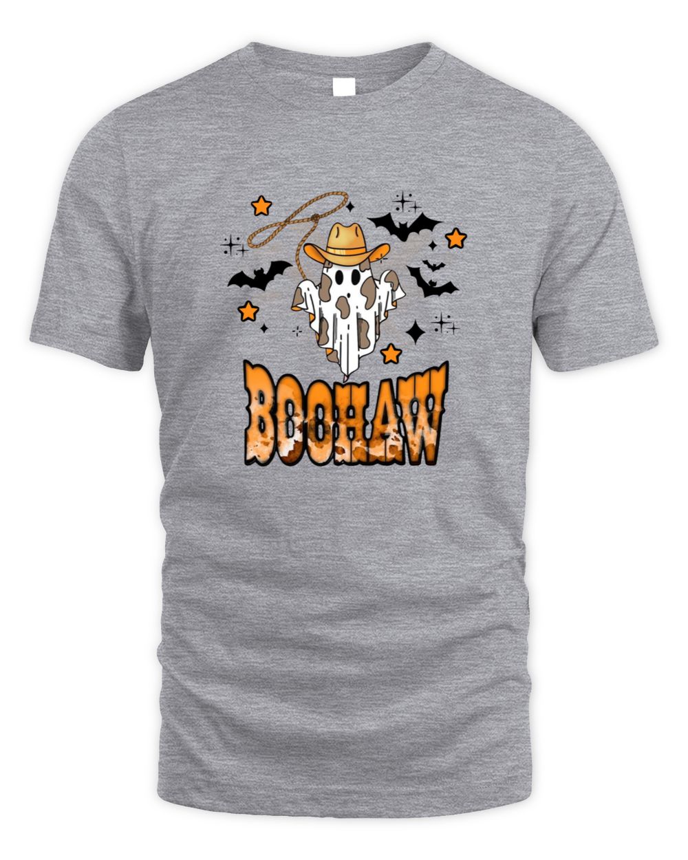 Cowboy Cowgirl BooHaw Retro Western Ghost Halloween Party Unisex Standard T-Shirt sport-grey s