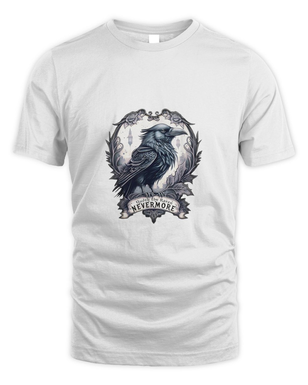 Quoth The Raven Nevermore Unisex Standard T-Shirt white s