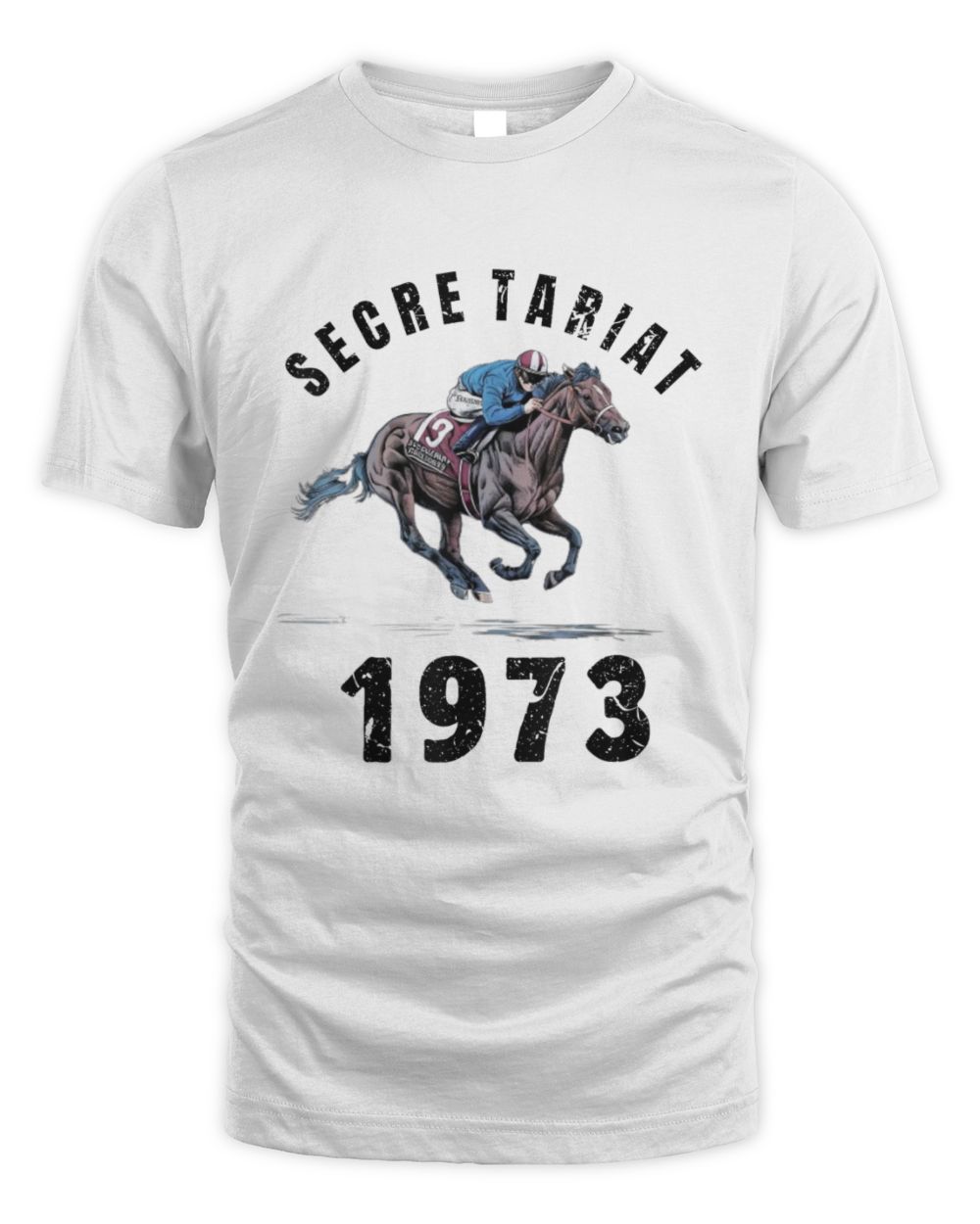 Secretariat 1973 Horse Racing Secretariat Horse Unisex Standard T-Shirt white s