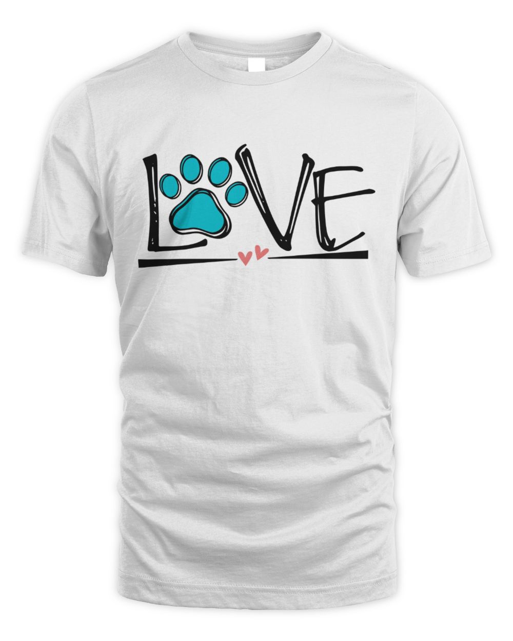 Dog paws love Unisex Standard T-Shirt white s