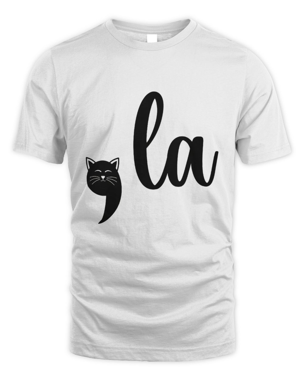 Comma La Funny Cat Kamala Harris Unisex Standard T-Shirt white s