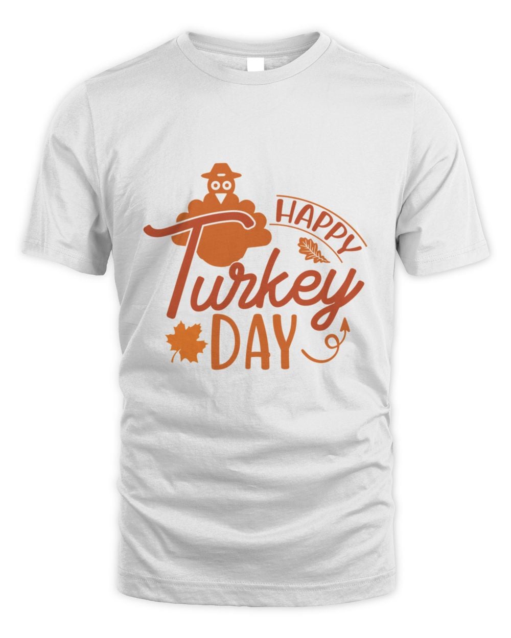 Happy Turkey Day Design Pumpkin Spice Fall  Thanksgiving Gift T-Shirt Unisex Standard T-Shirt white s