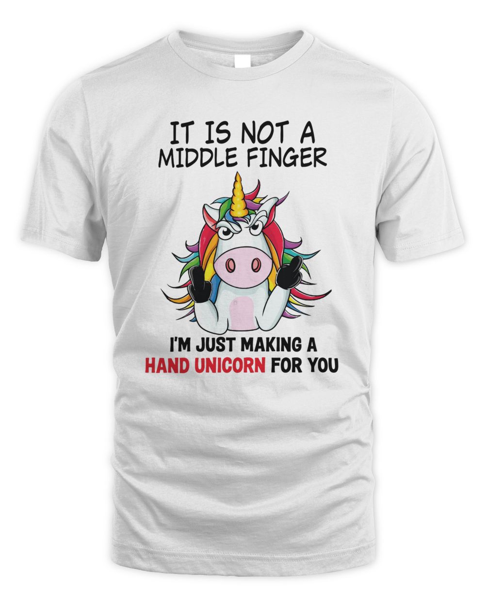 It's not a middle finger Unisex Standard T-Shirt white 