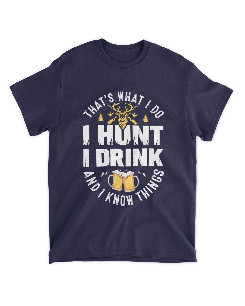 I hunt, i drink and i know things Unisex Standard T-Shirt navy s