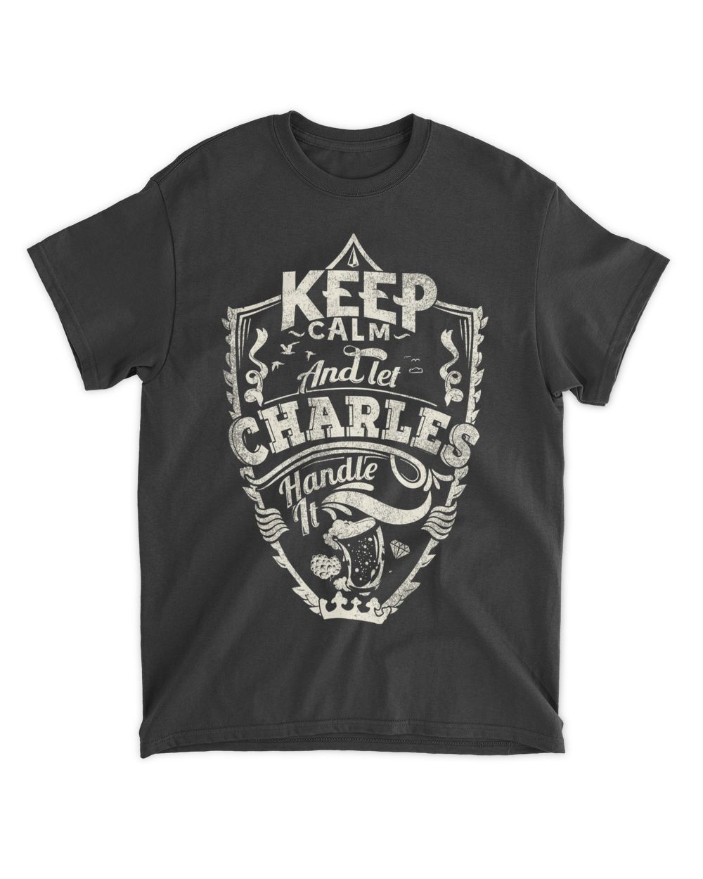 CHARLES KC1 Unisex Standard T-Shirt black s