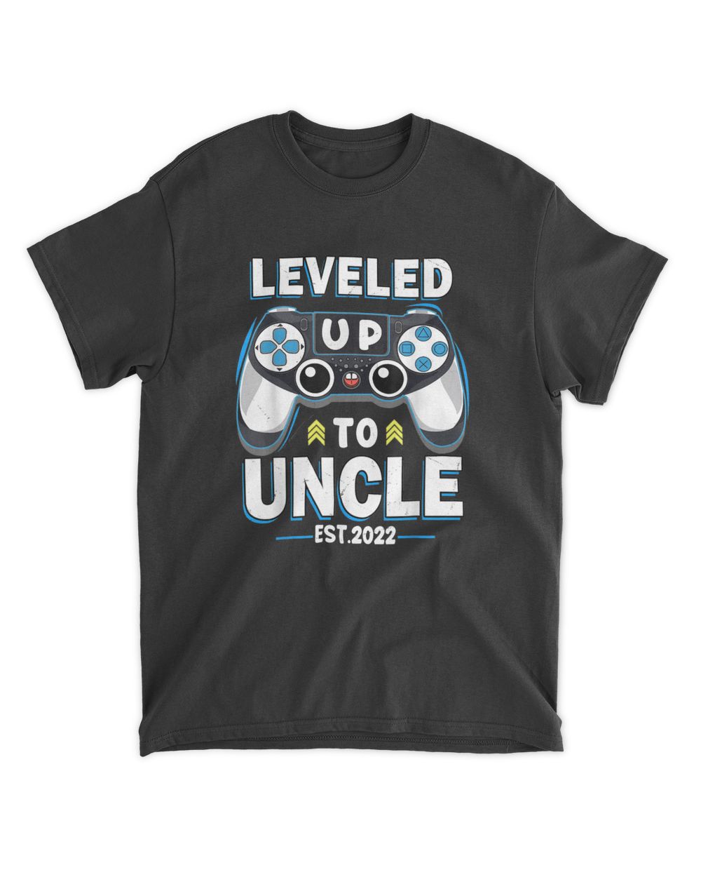 Promoted To Uncle EST. 2022 2021 Leveled Up To Daddy Dad Shirts Unisex Standard T-Shirt black s