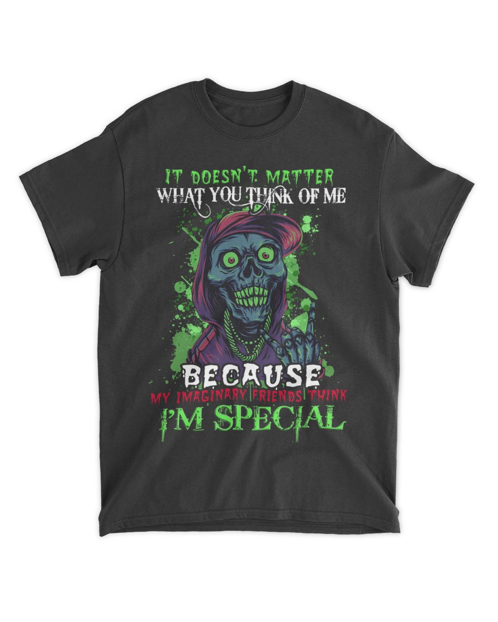 Skull I_m Special Unisex Standard T-Shirt black s