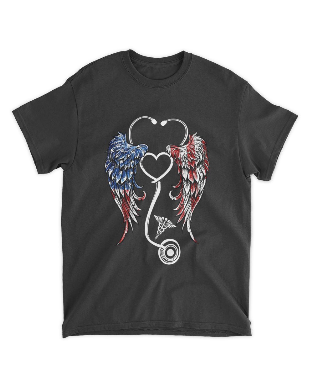 Nurse - You Gotta Wear That Red, White And Blue on July 4th Unisex Standard T-Shirt black s