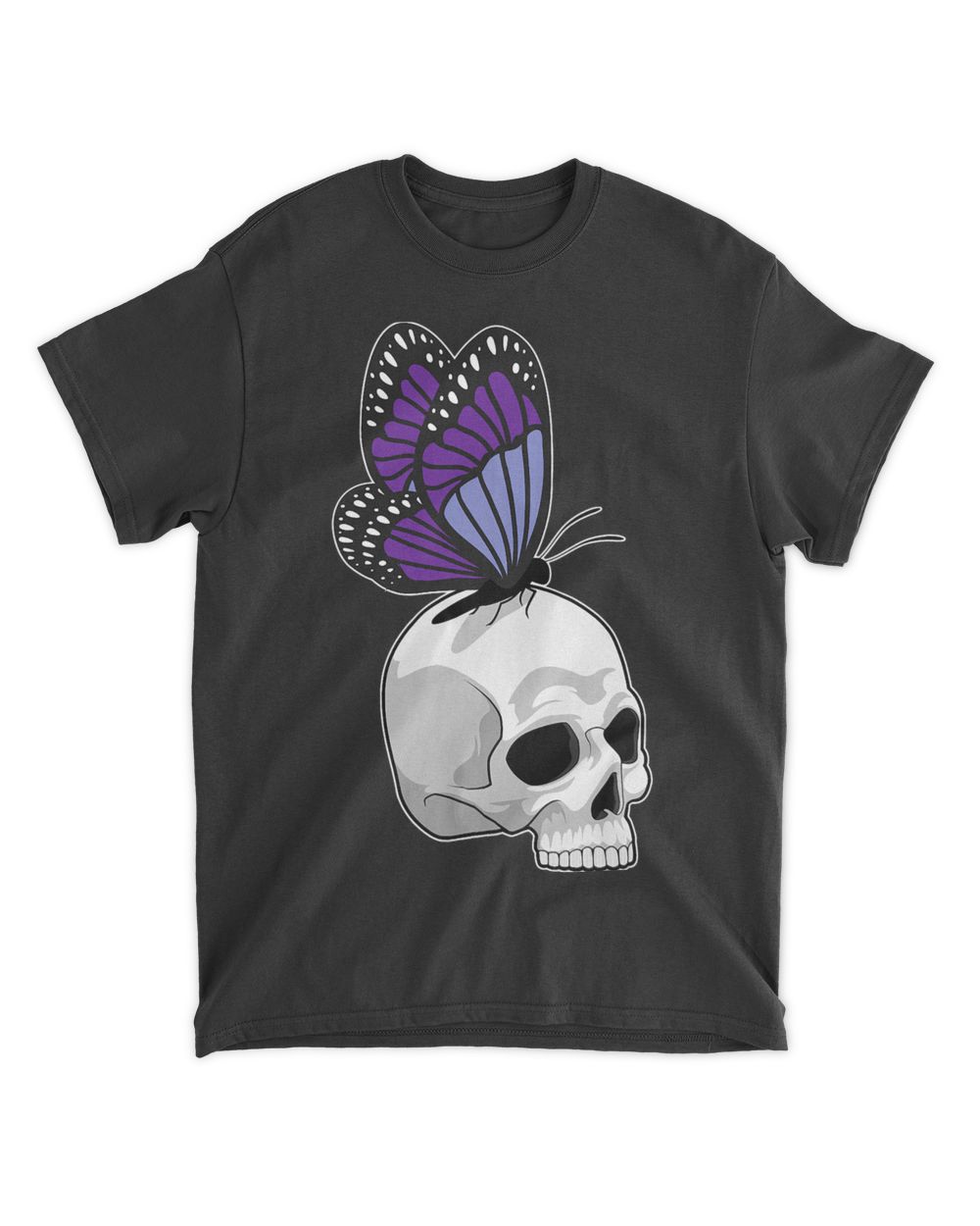 Funny butterfly Unisex Standard T-Shirt black s