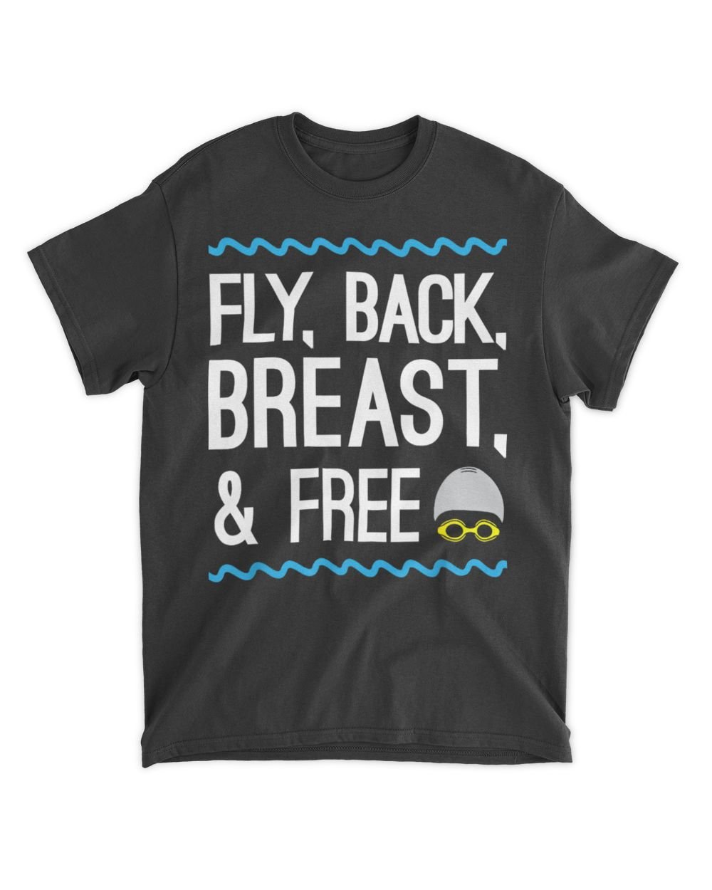 fly back breast free Unisex Standard T-Shirt black s
