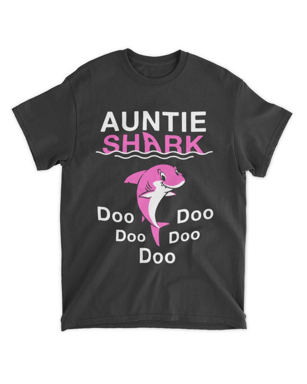 Auntie shark Unisex Standard T-Shirt black s