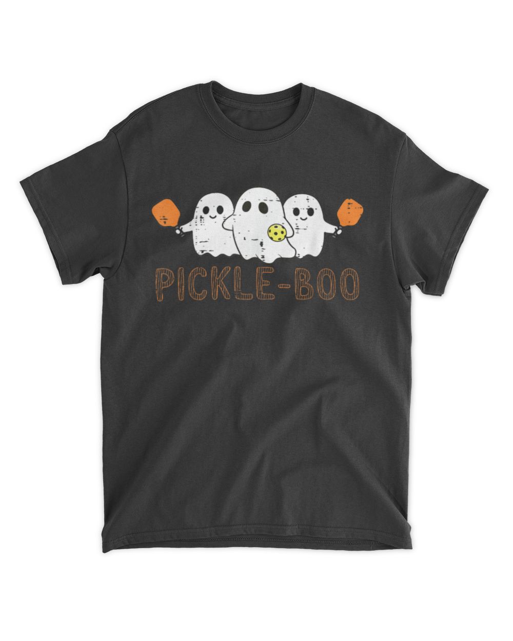 Pickle Boo Ghosts Pickleball T-Shirt – Funny Halloween Costume Tee for Men, Women & Kids | Spooky Player Shirt Unisex Standard T-Shirt black s