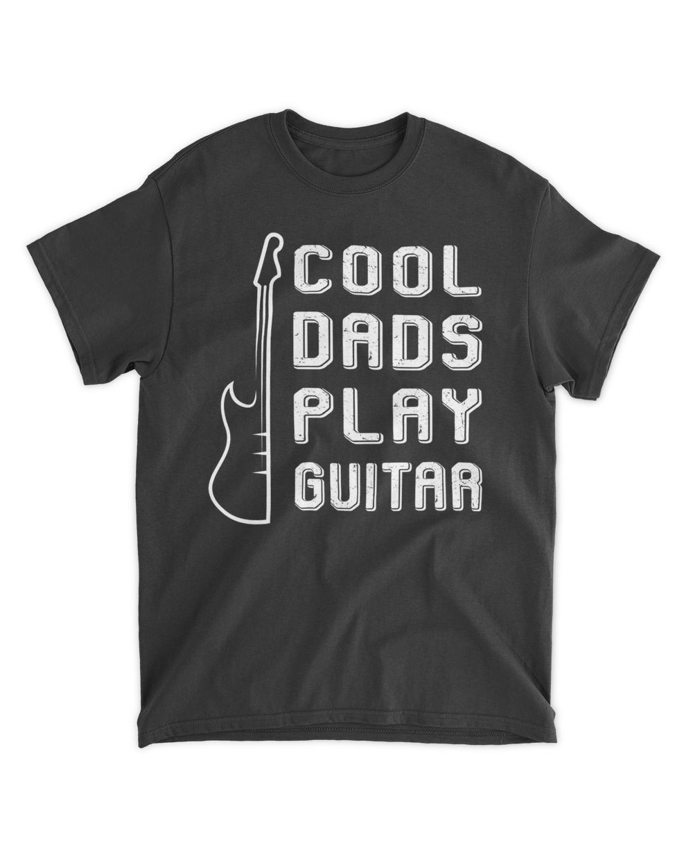 Cool Dads Play Guitar Tee For Father's Day 2023 Unisex Standard T-Shirt black s