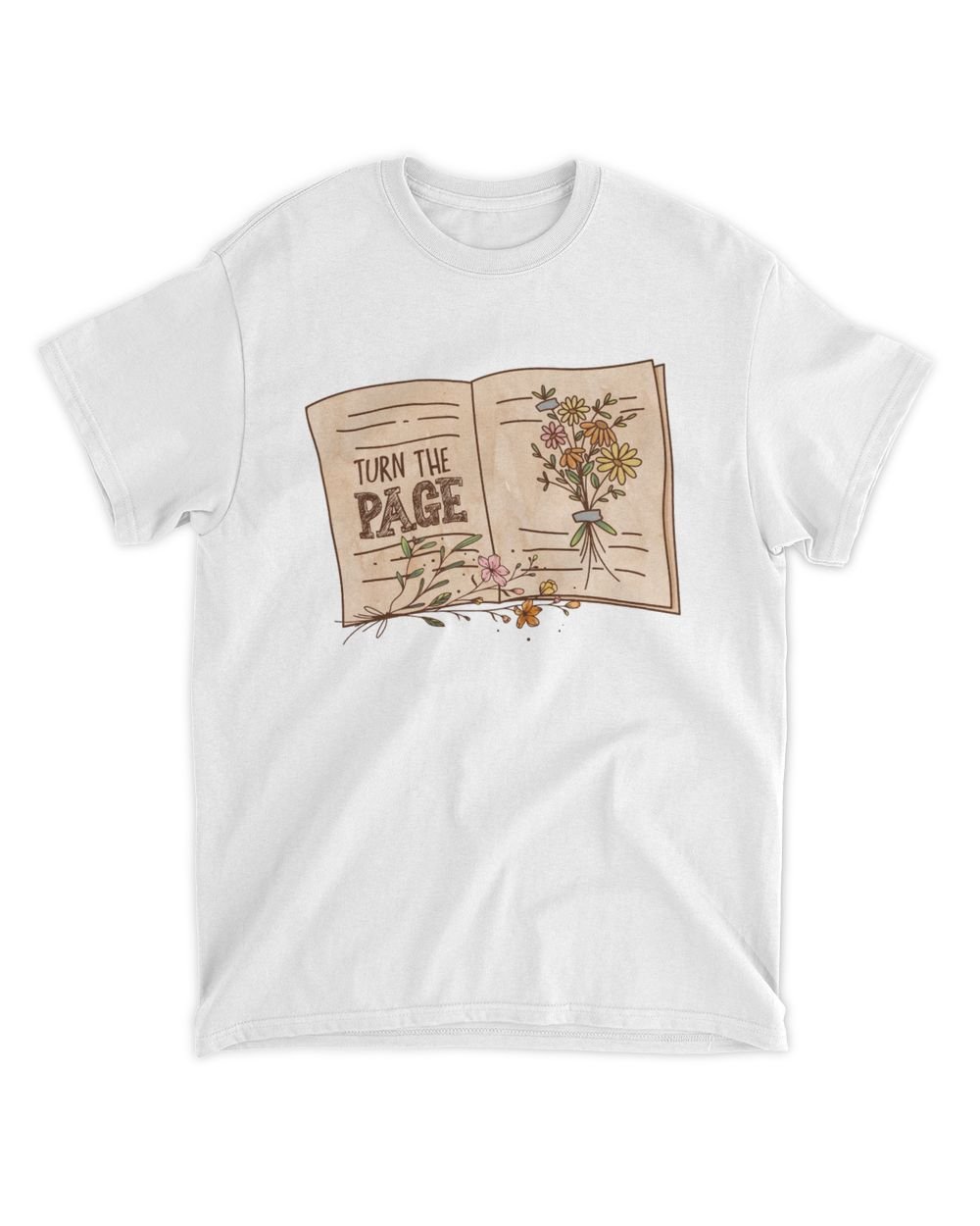 Turn the Page Unisex Standard T-Shirt white s
