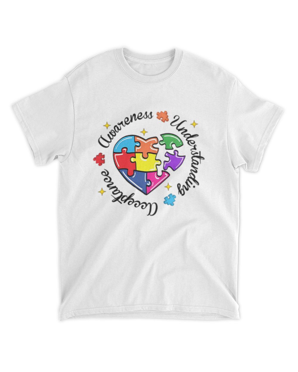 Autism Awareness Puzzle Heart T-Shirt – Acceptance & Understanding Tee